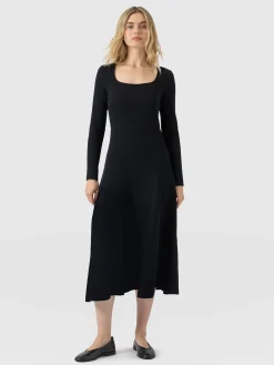 Akia Long Sleeve Dress - Black