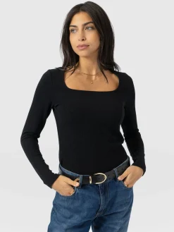 Akia Long Sleeve Tee - Black