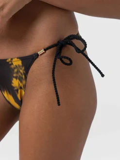 Alba Tie Side Bikini Bottom - Yellow Fade Floral