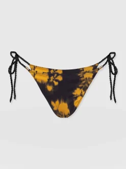 Alba Tie Side Bikini Bottom - Yellow Fade Floral