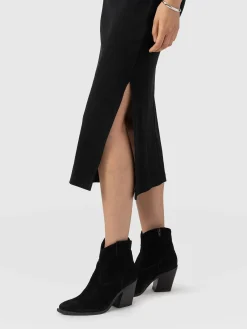 Andie V Neck Dress - Black Lace
