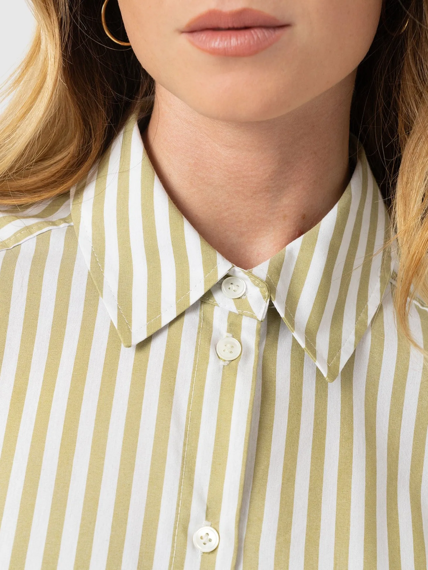 Anneliese Shirt - Green Stripe