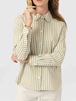 Anneliese Shirt - Green Stripe