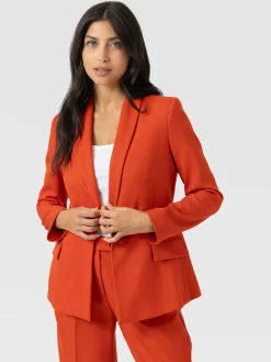 Argent Blazer - Burnt Orange
