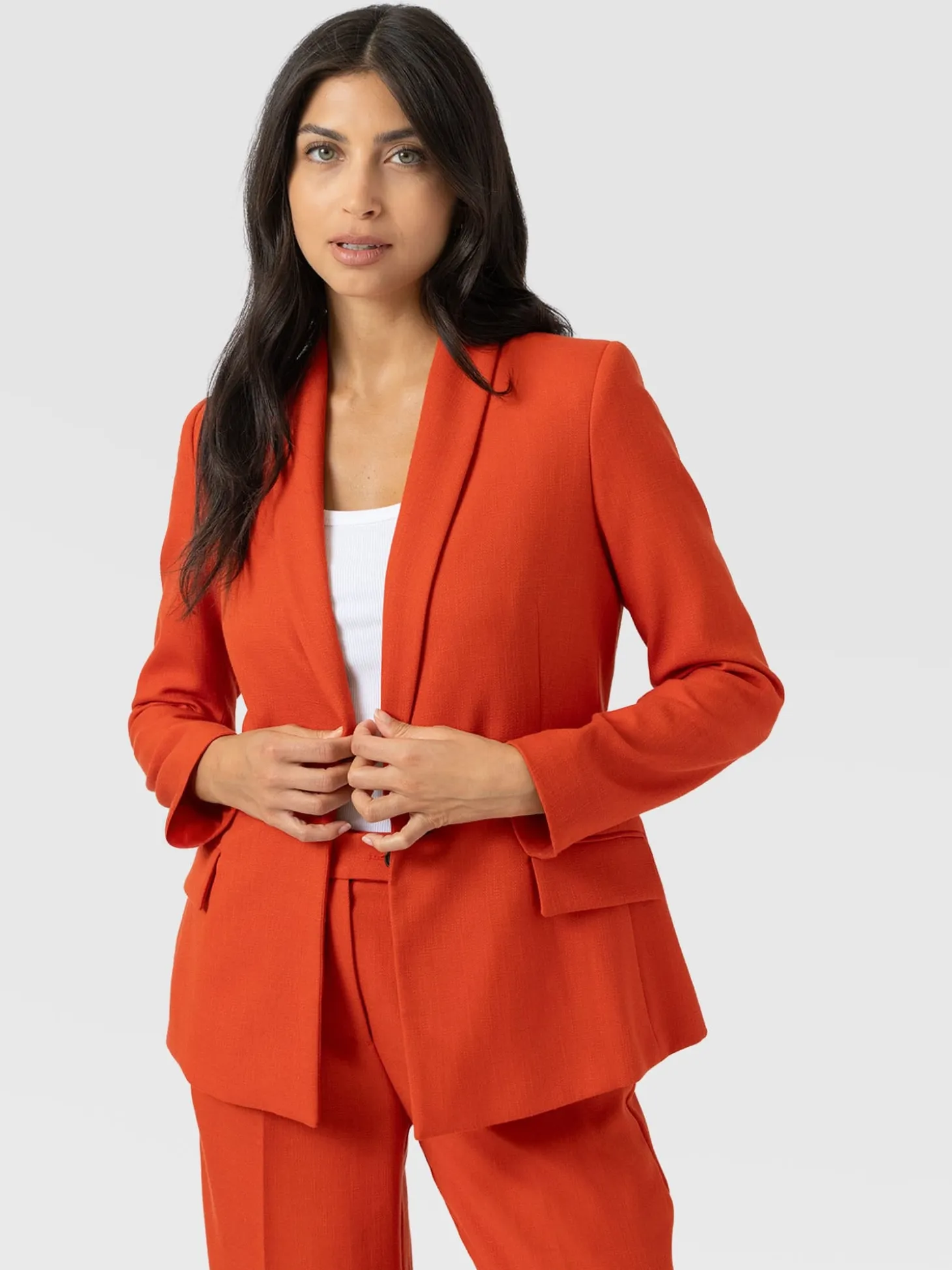 Argent Blazer - Burnt Orange