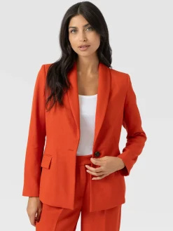 Argent Blazer - Burnt Orange