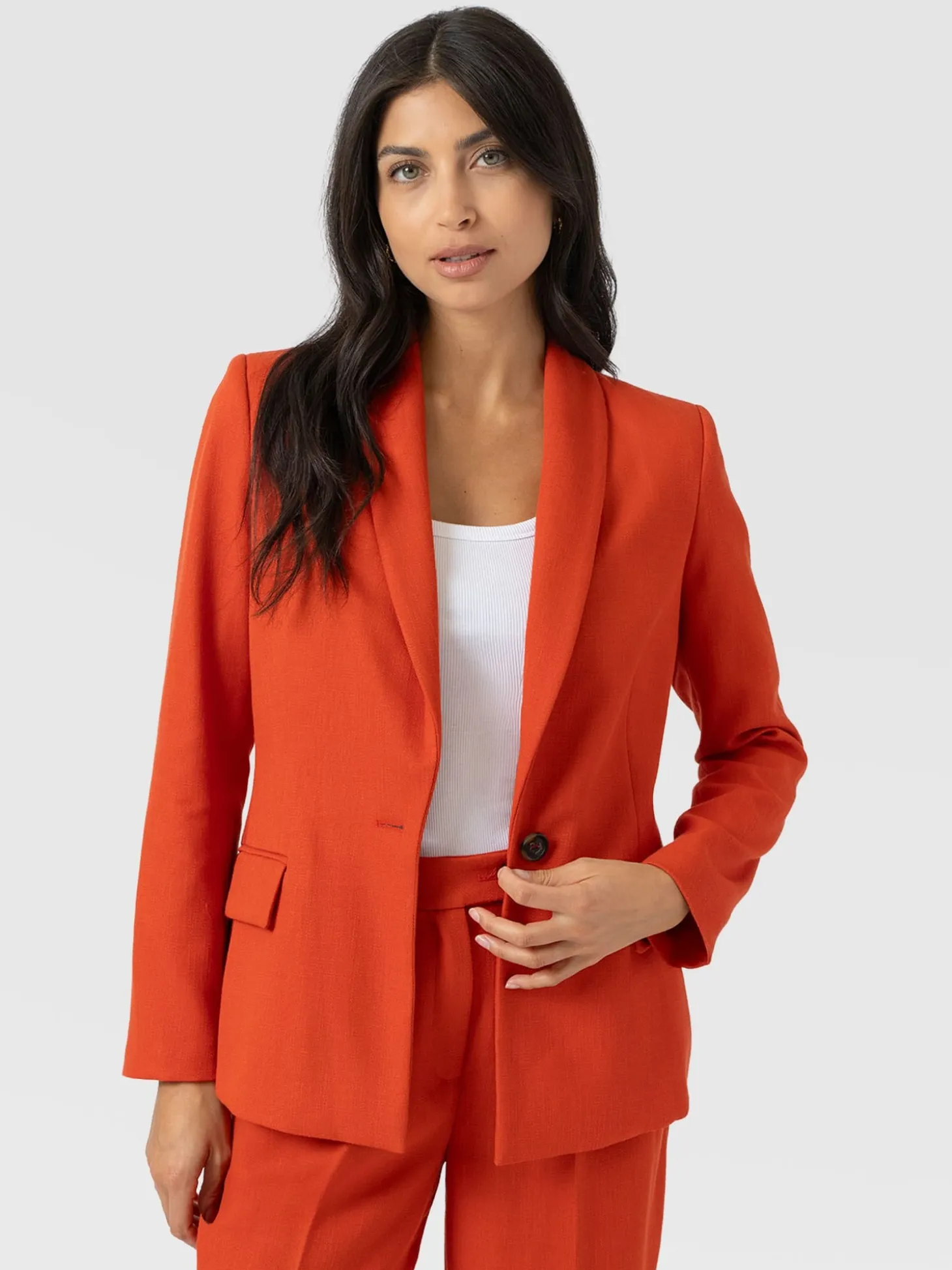 Argent Blazer - Burnt Orange