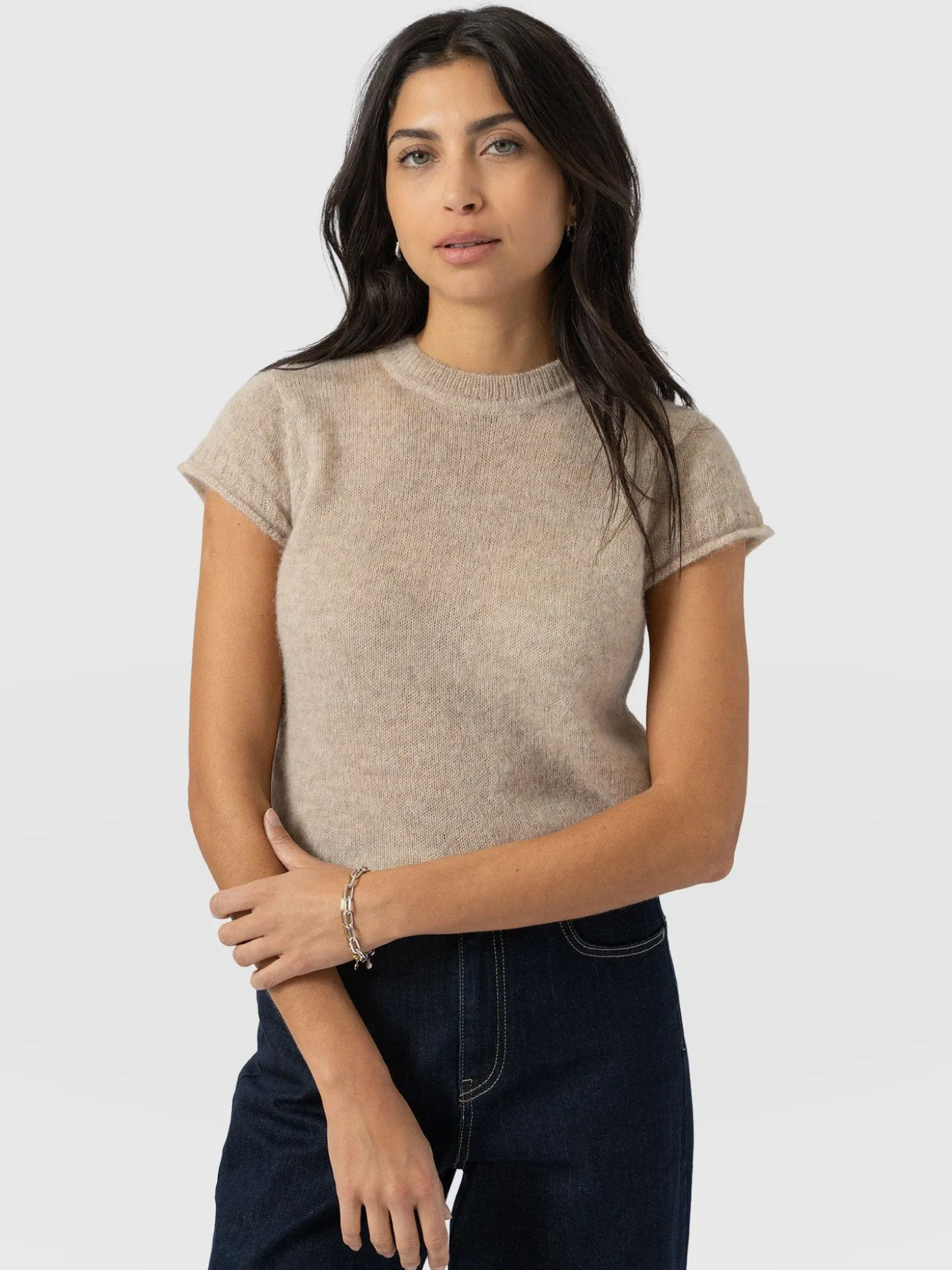 Ariella Baby Tee - Beige
