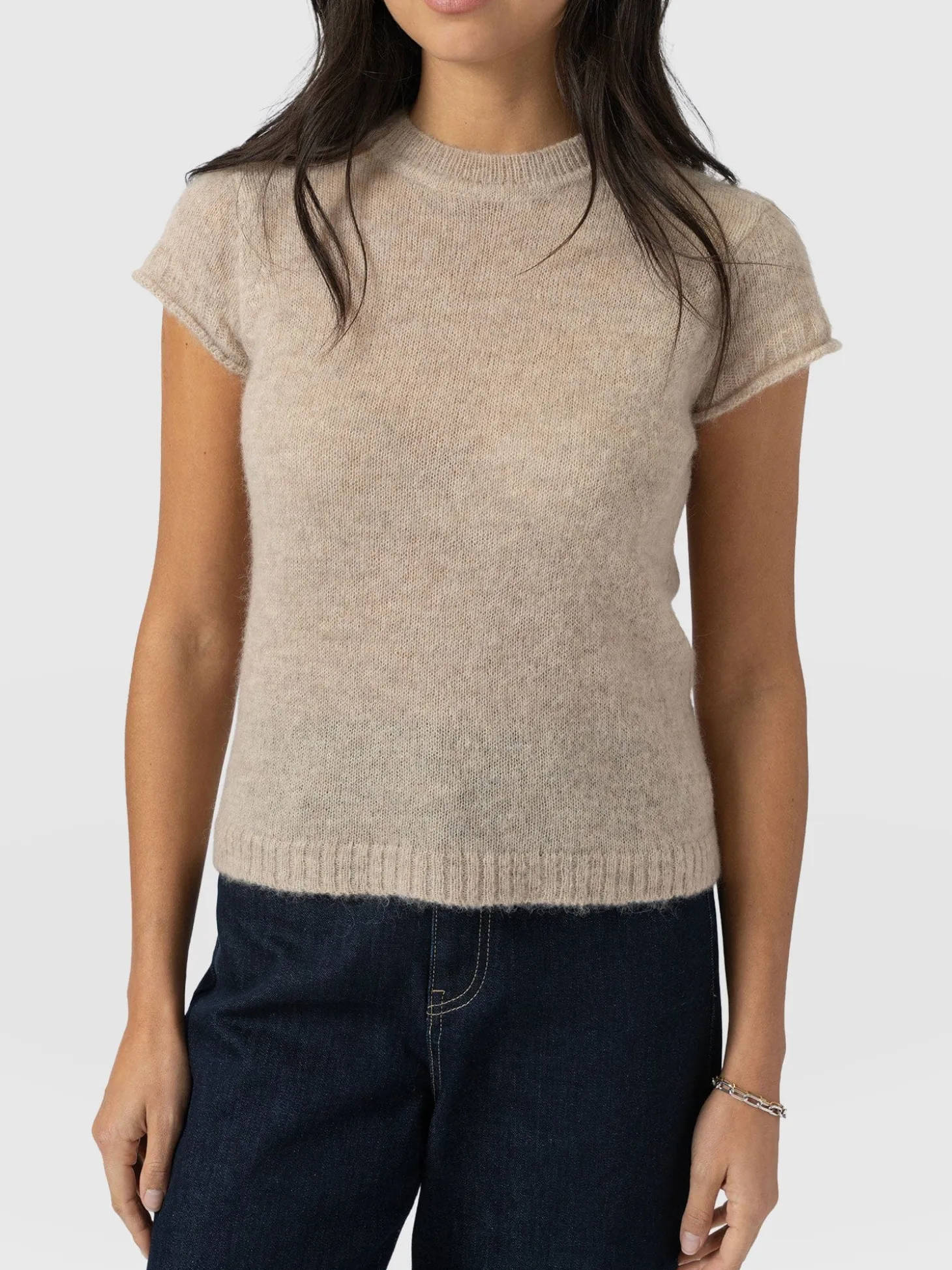 Ariella Baby Tee - Beige