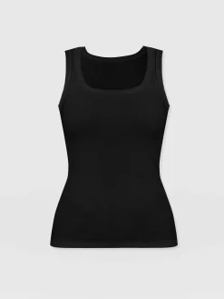 Asher Scoop Neck Vest - Black