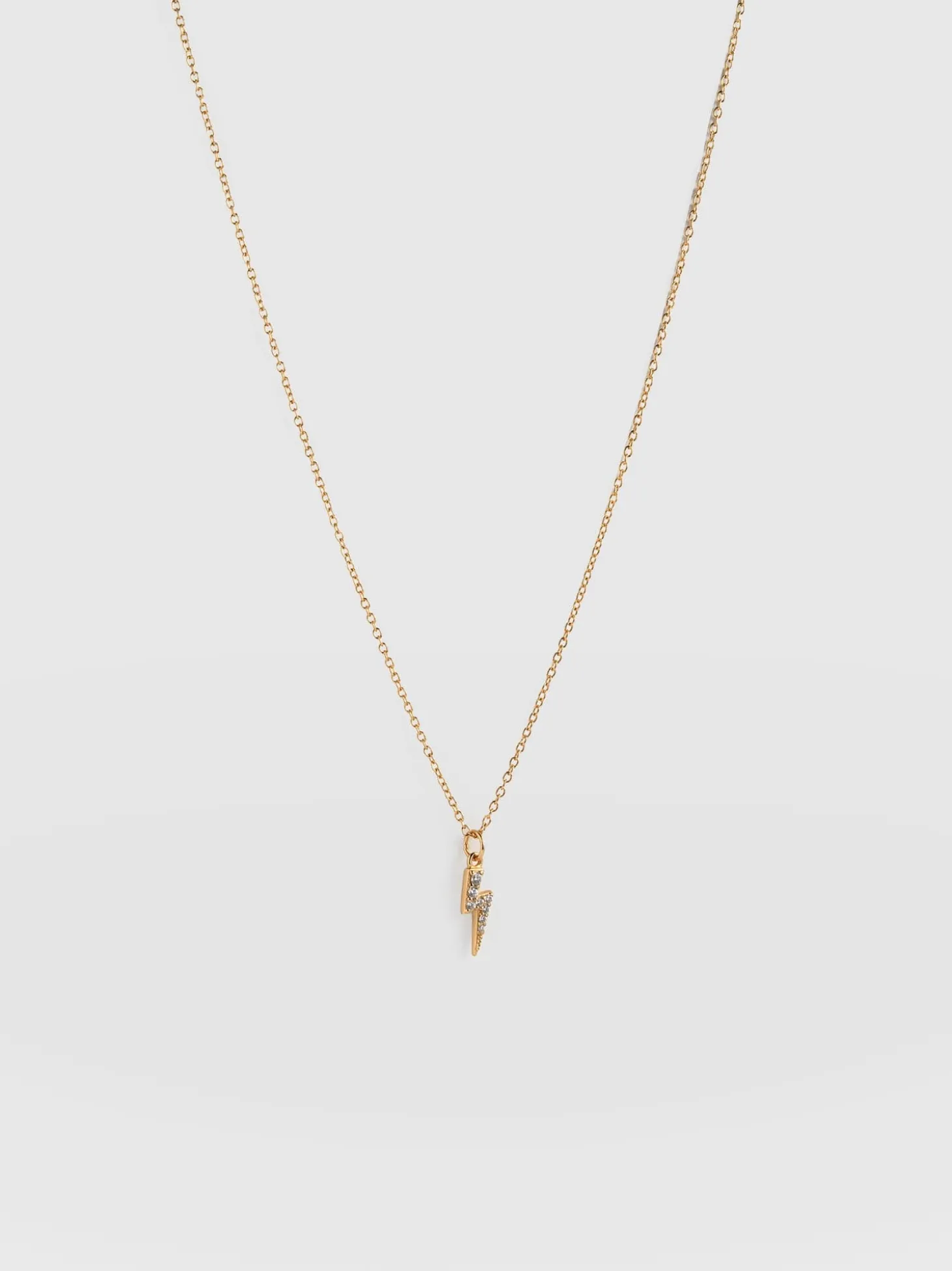 Astral Lightning Charm Necklace - Gold
