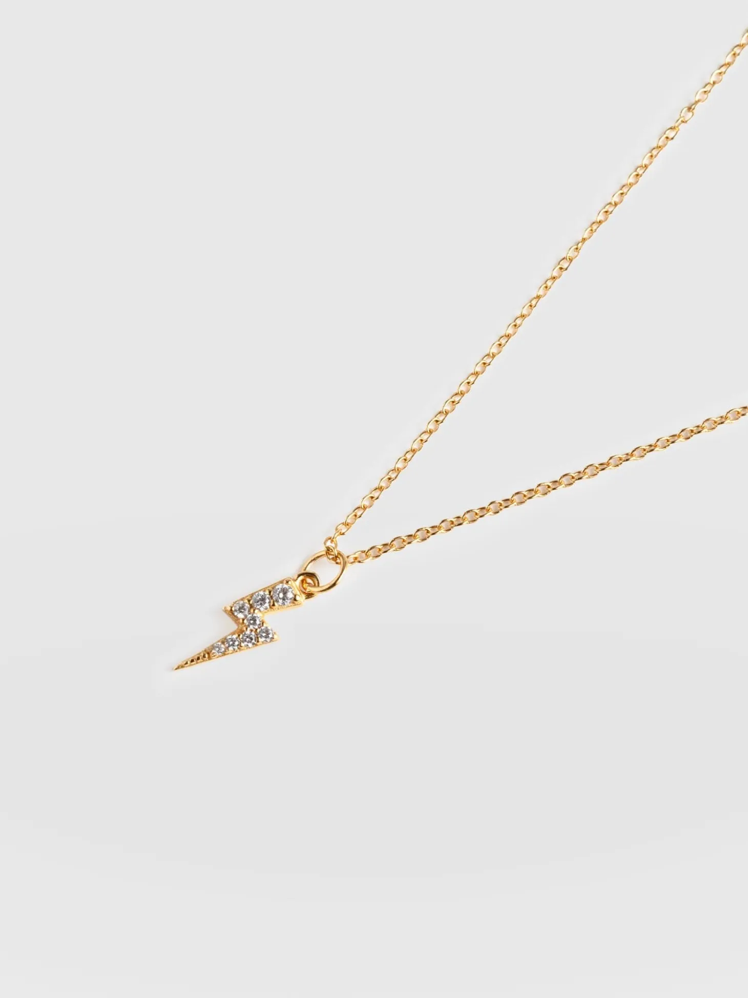 Astral Lightning Charm Necklace - Gold