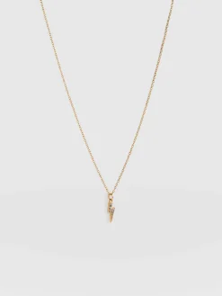 Astral Lightning Charm Necklace - Gold