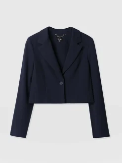 Astrid Cropped Blazer - Navy