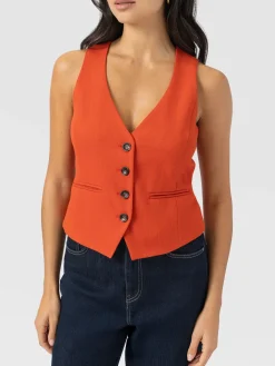 Astrid Waistcoat - Burnt Orange