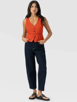 Astrid Waistcoat - Burnt Orange