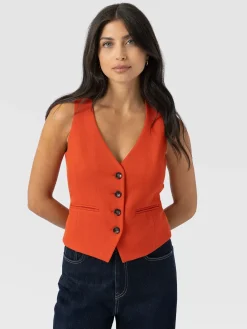 Astrid Waistcoat - Burnt Orange