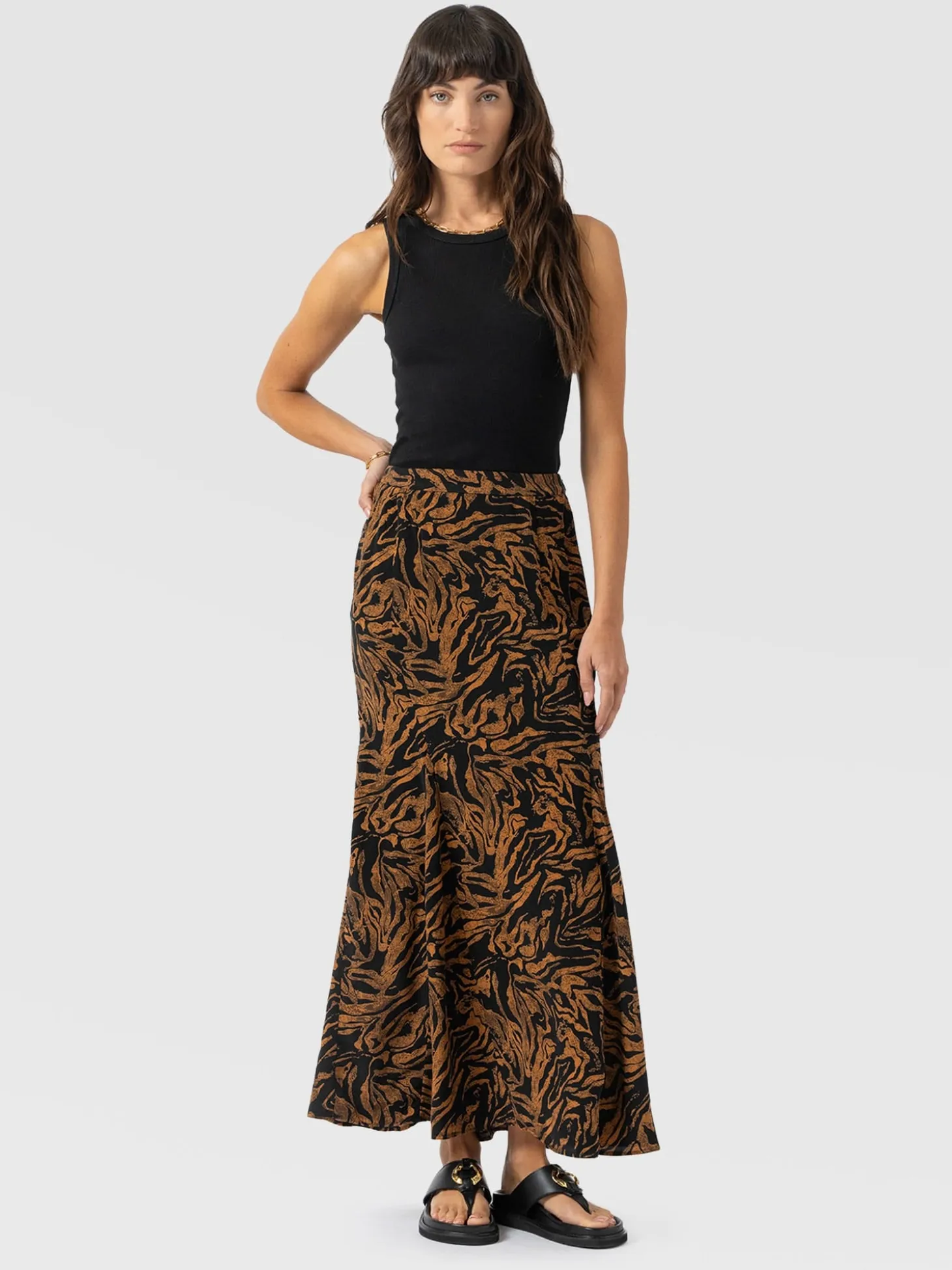 Audrey Skirt - Brown Zebra