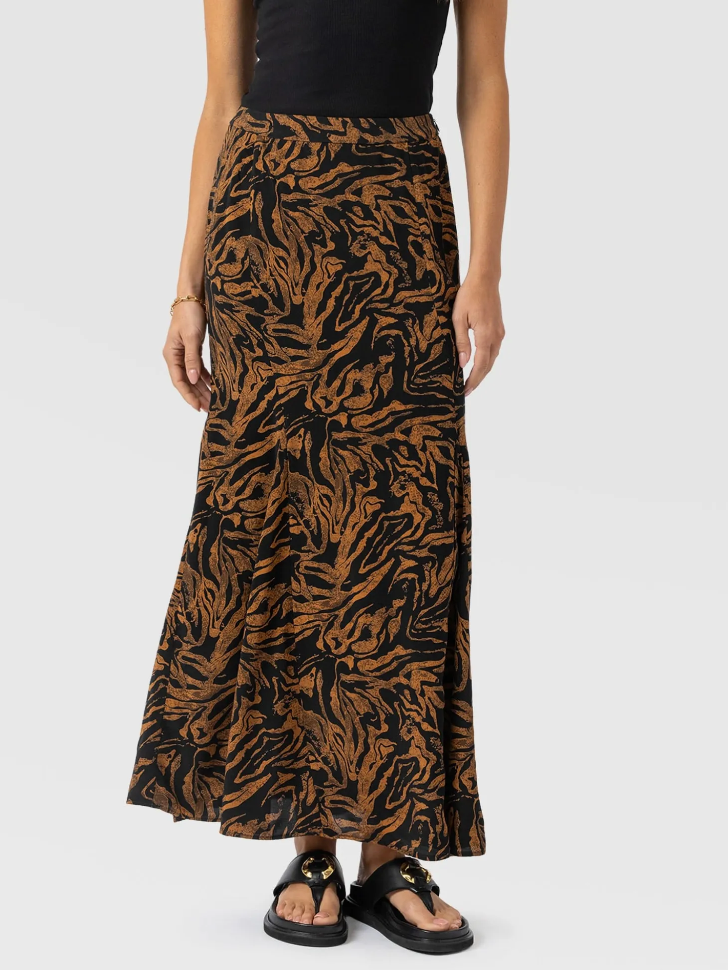 Audrey Skirt - Brown Zebra