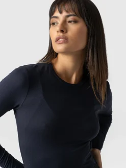 Austen Crew Neck Long Sleeve Tee - Navy