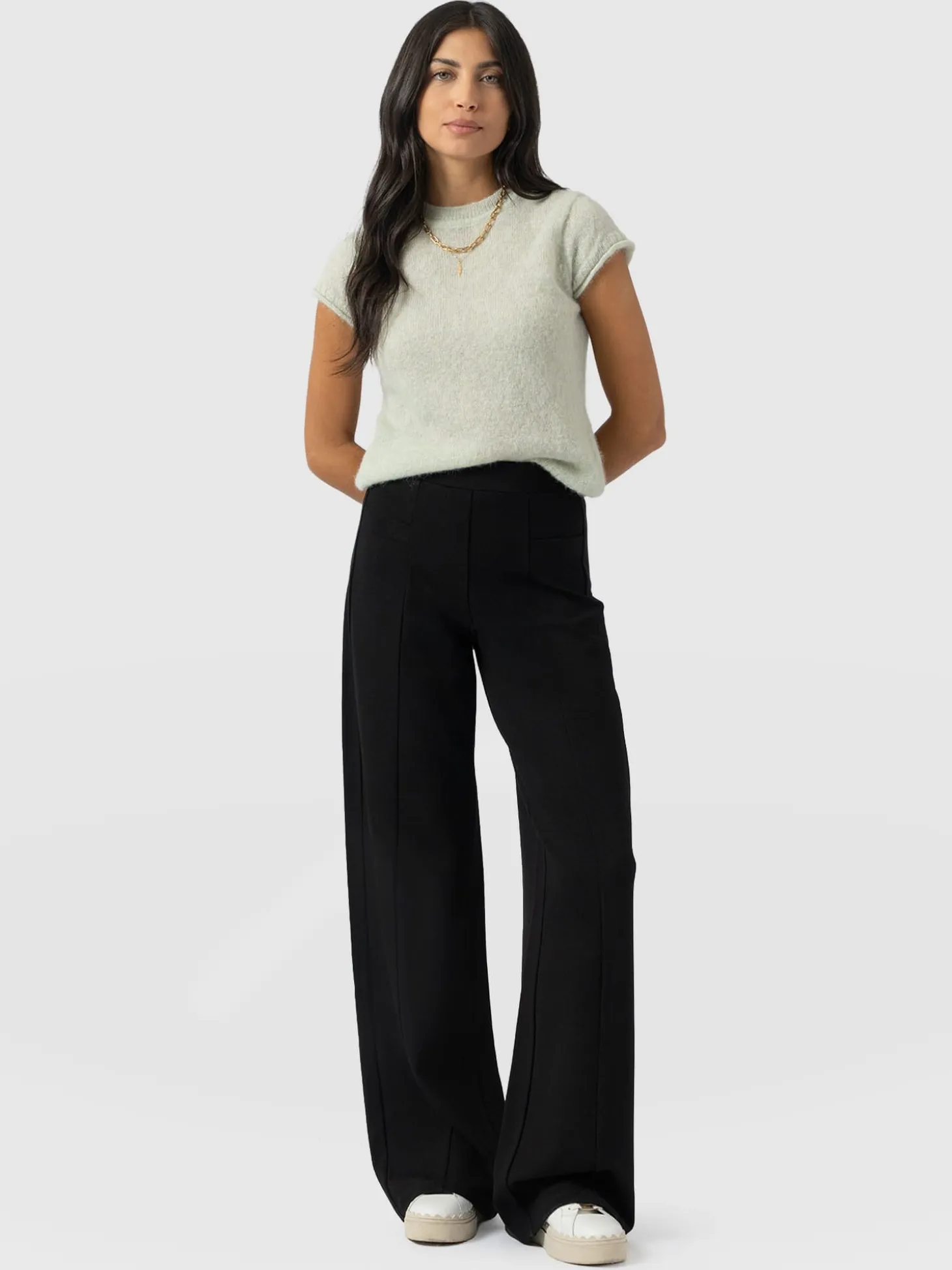Averie Wide Leg Pant - Black