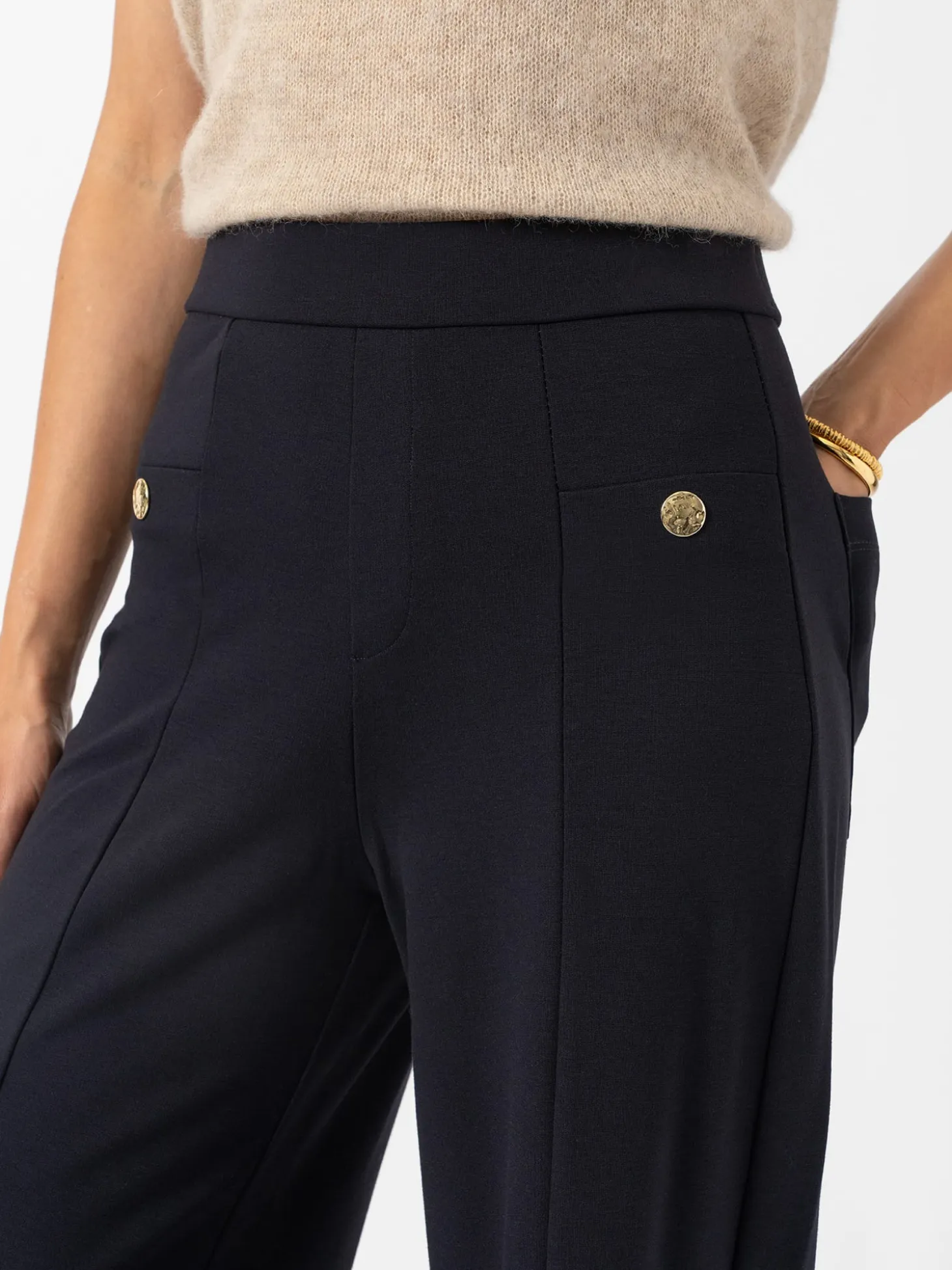 Averie Wide Leg Pant - Navy