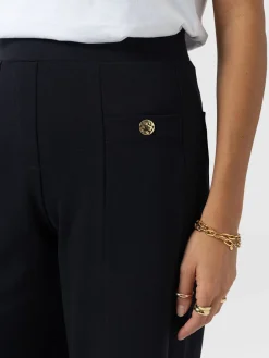 Averie Wide Leg Pant - Navy Molten