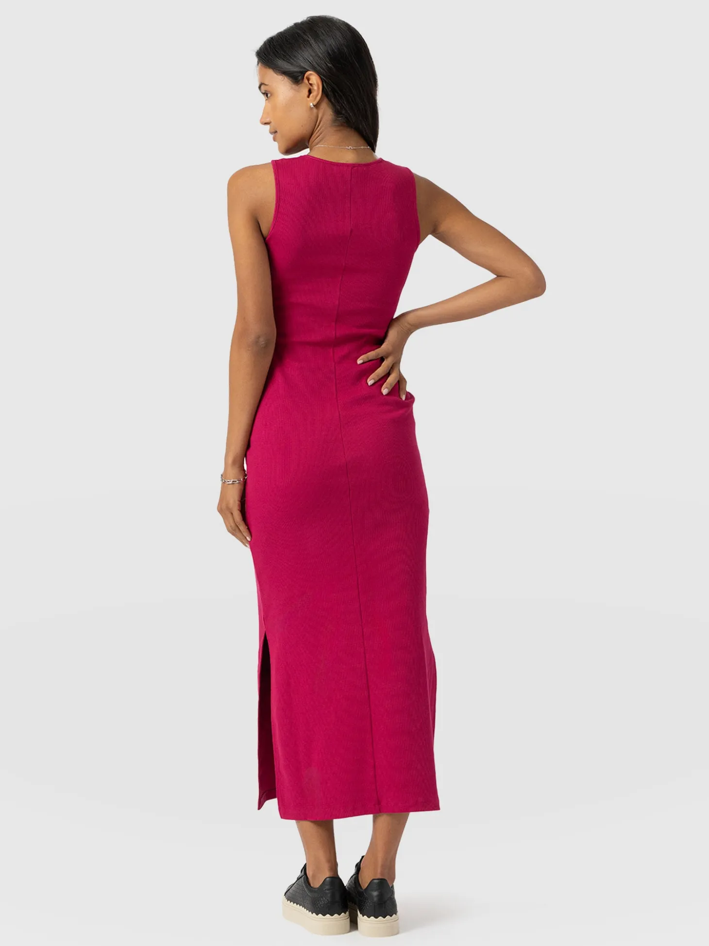 Axel Cut Out Dress - Fuchsia Pink