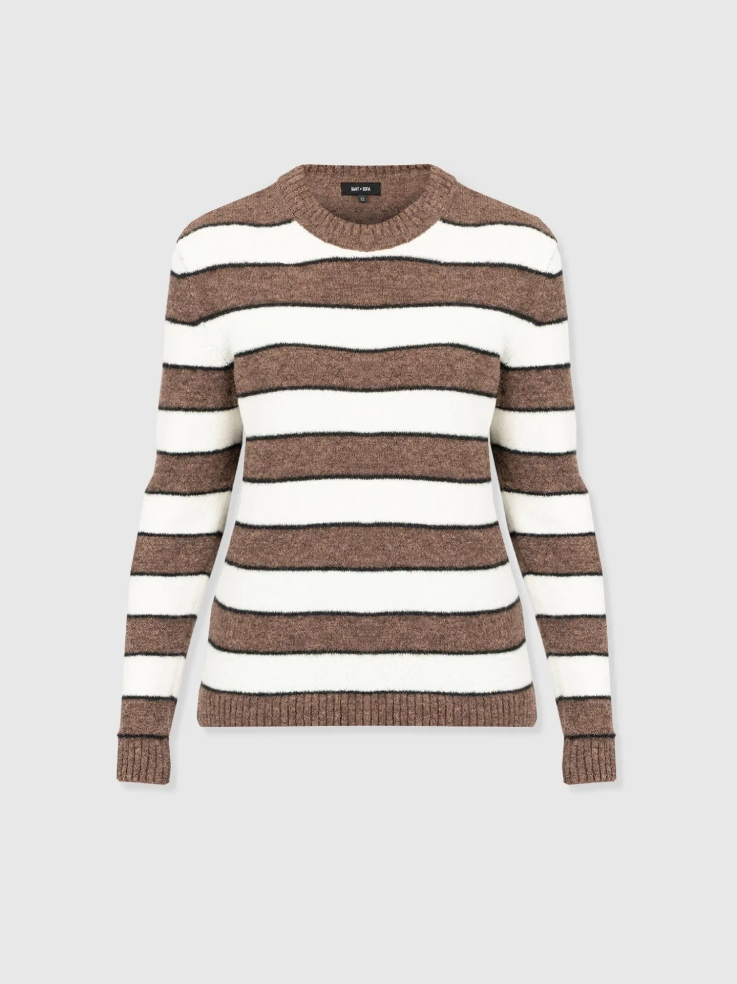 Azura Knit Sweater - Brown Stripe