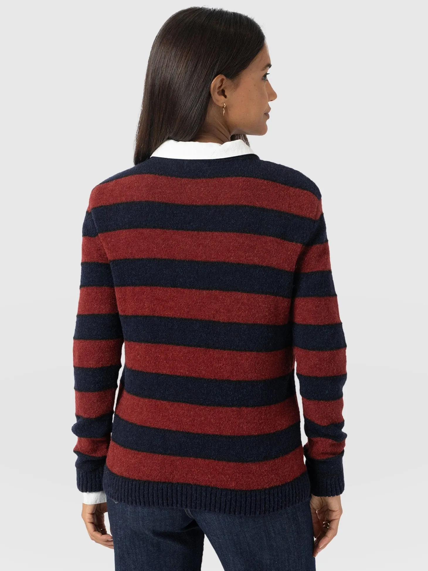 Azura Knit Sweater - Red/Navy