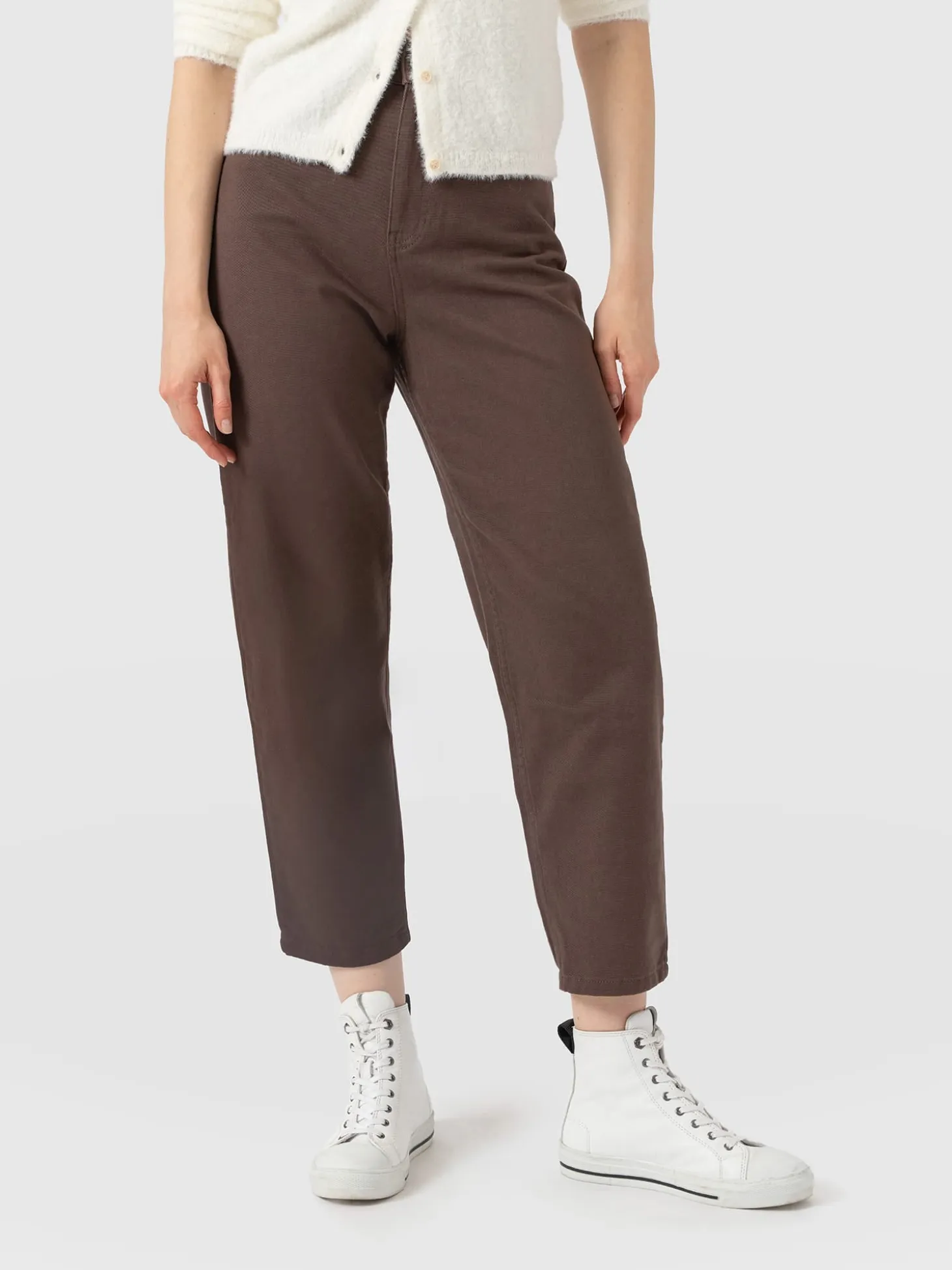Barrel Leg Jean - Brown