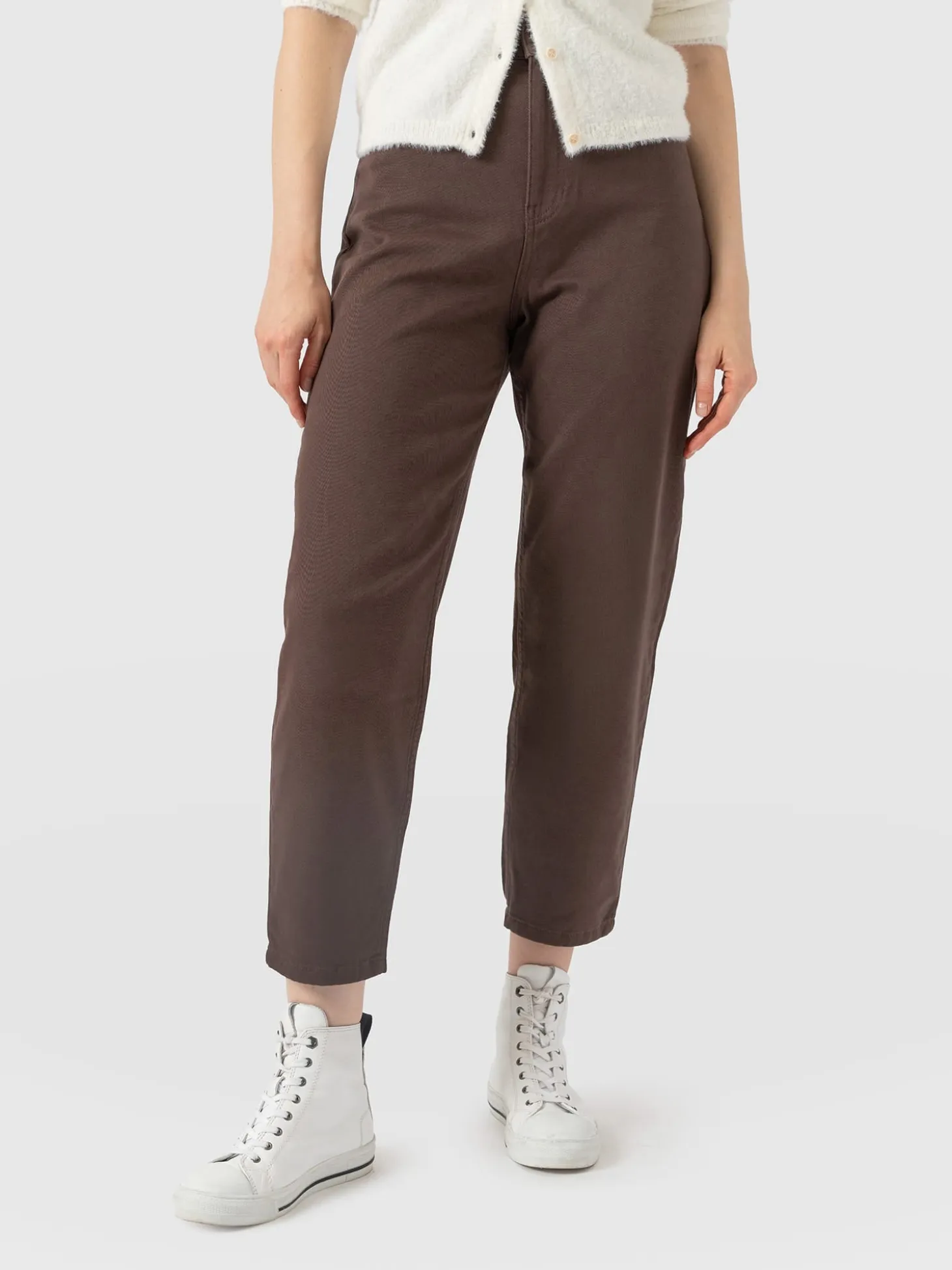 Barrel Leg Jean - Brown