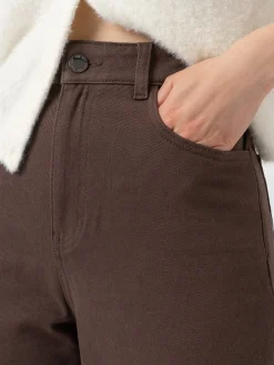 Barrel Leg Jean - Brown