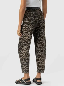 Barrel Leg Jean - Leopard