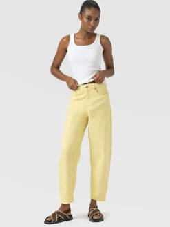 Barrel Leg Jean - Yellow