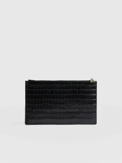 Beauty Pouch - Black Croc