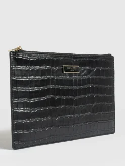 Beauty Pouch - Black Croc