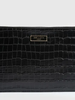 Beauty Pouch - Black Croc