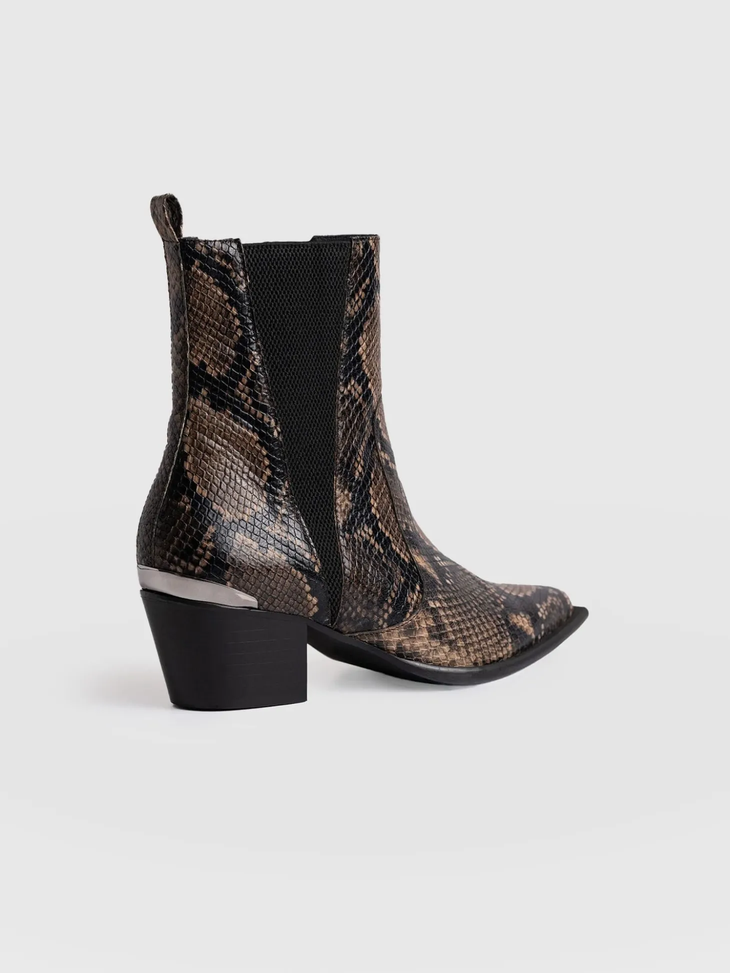 Billie Snake Boot - Taupe