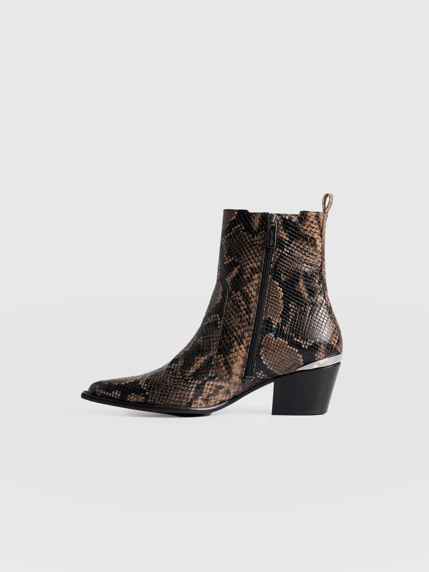Billie Snake Boot - Taupe