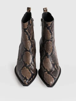 Billie Snake Boot - Taupe