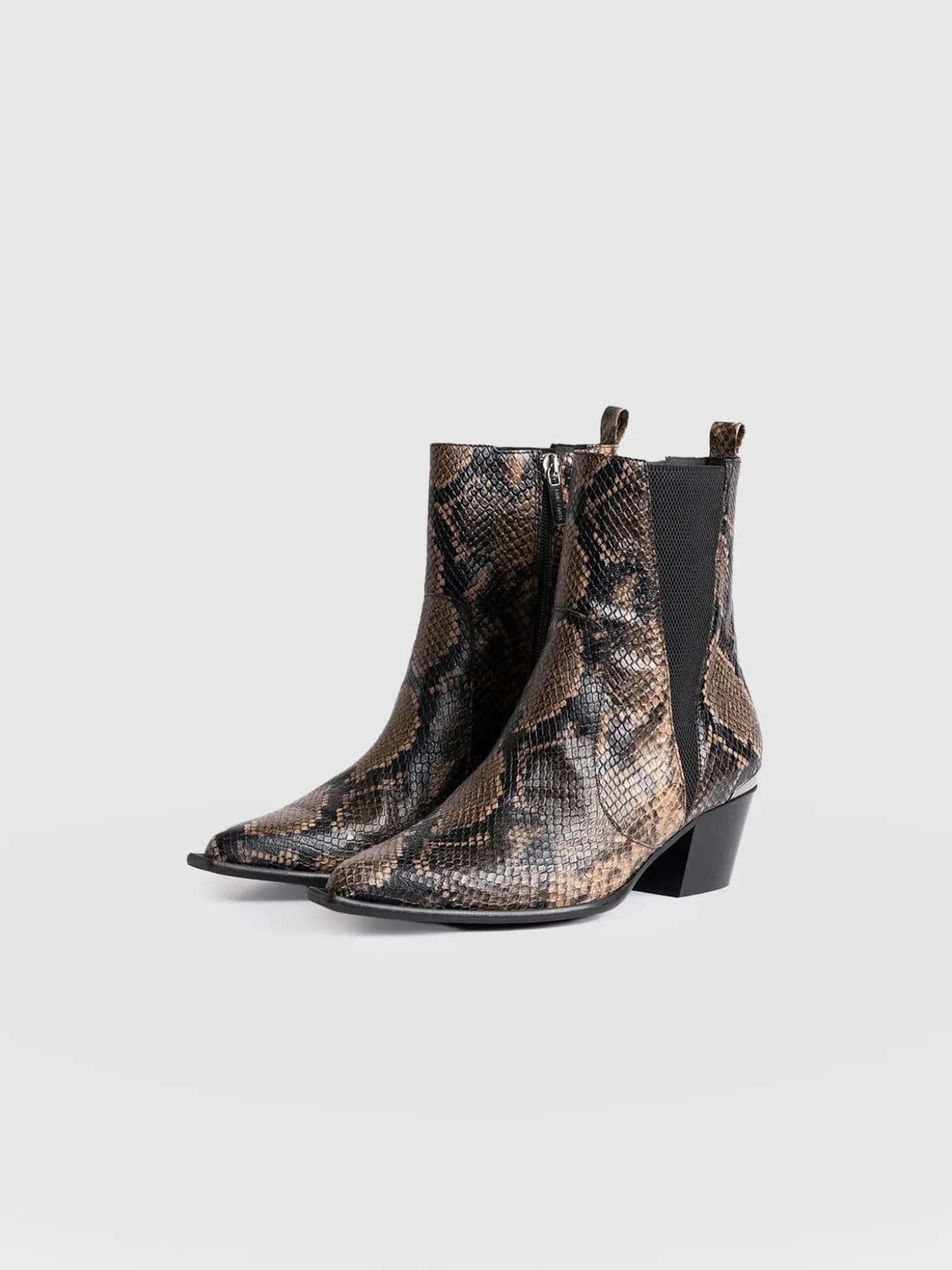 Billie Snake Boot - Taupe