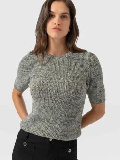 Blair Knit Tee - Black/Blue/Yellow