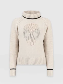 Blake Cashmere Skull Sweater - Cream
