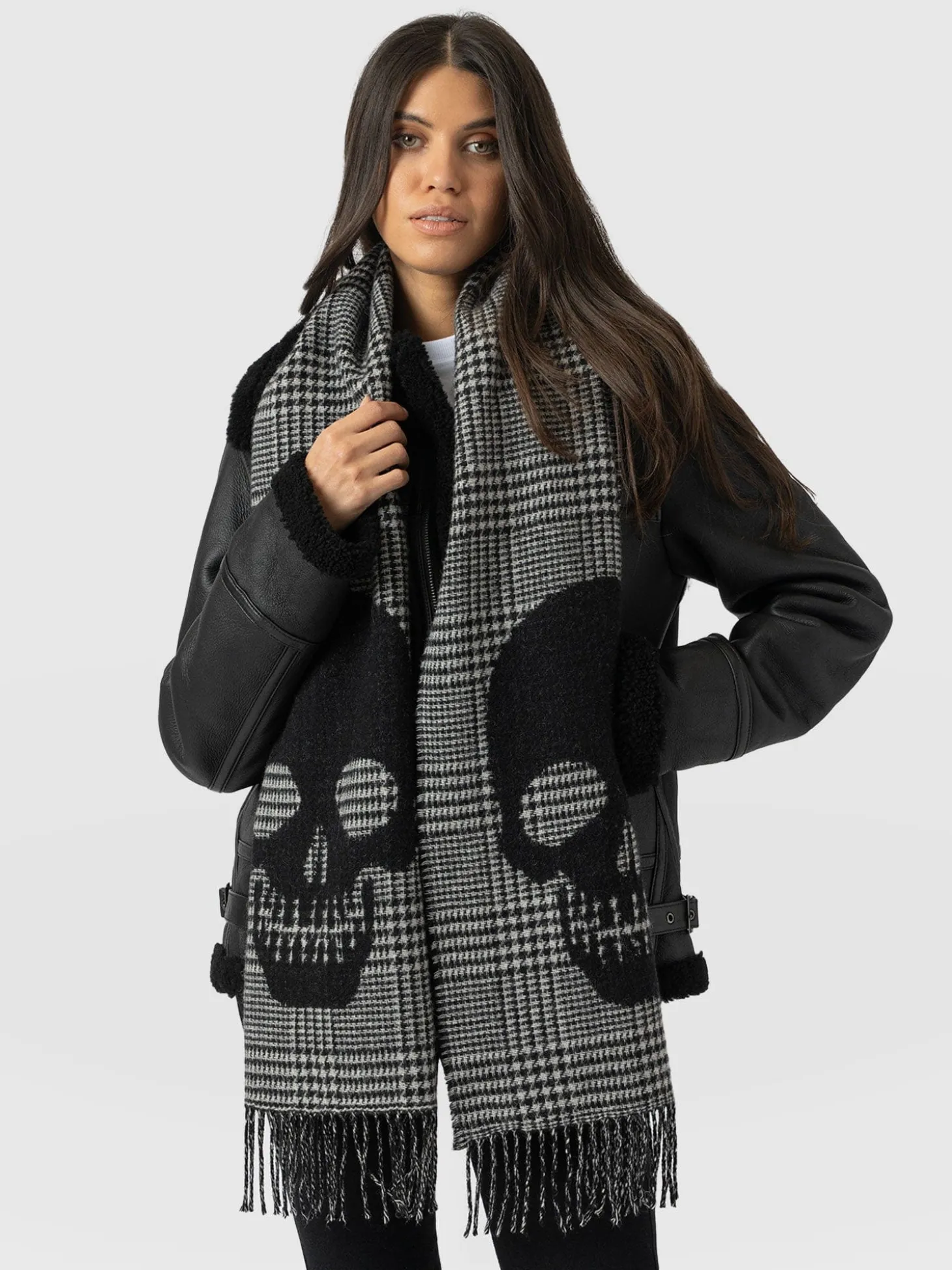 Blake Skull Scarf - Black