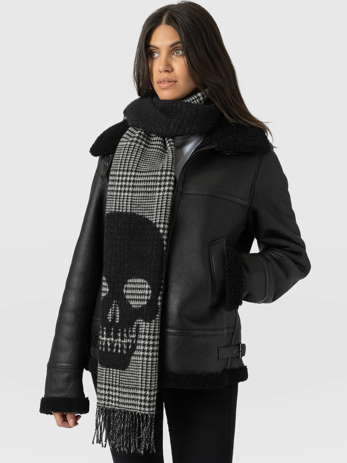 Blake Skull Scarf - Black