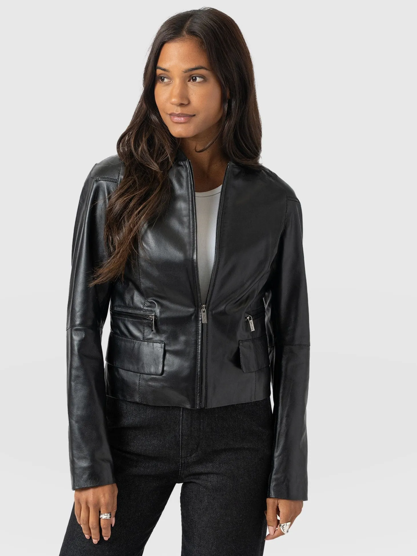 Blane Leather Jacket - Black