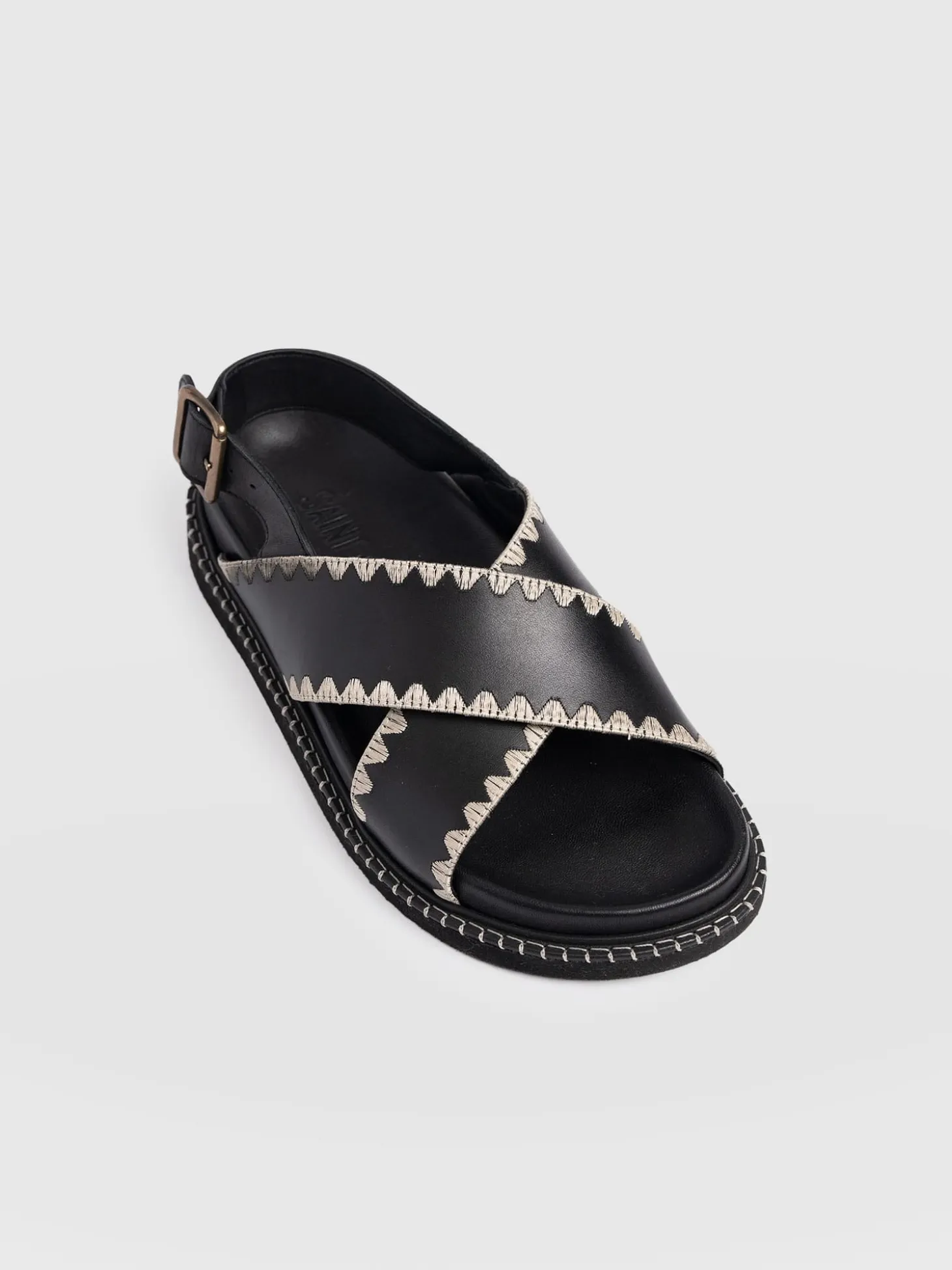 Bonnie Cross Over Sandals - Black