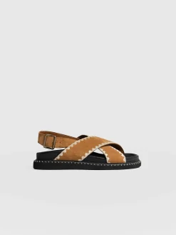 Bonnie Cross Over Sandals - Tan