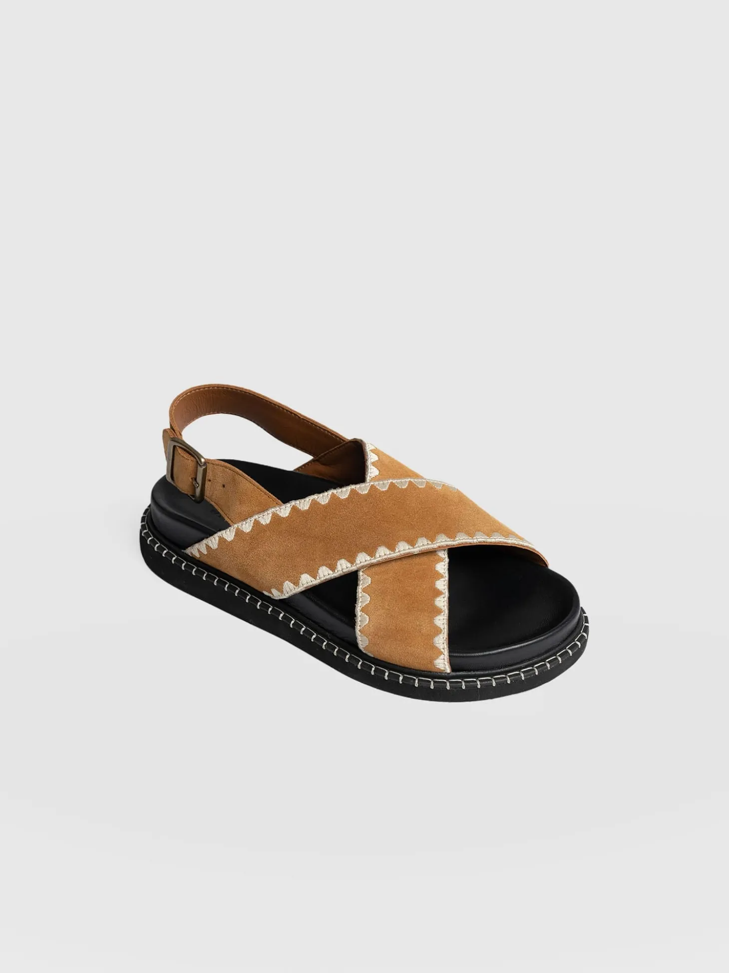 Bonnie Cross Over Sandals - Tan